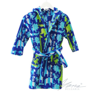 Детски халат за баня - Зоо Син